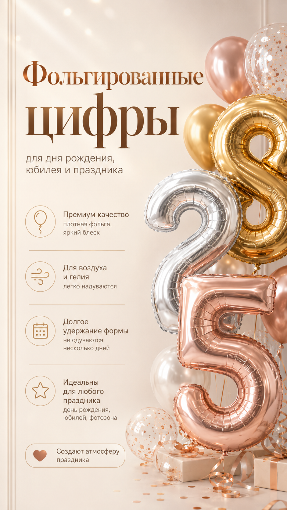 Фольгированные цифры